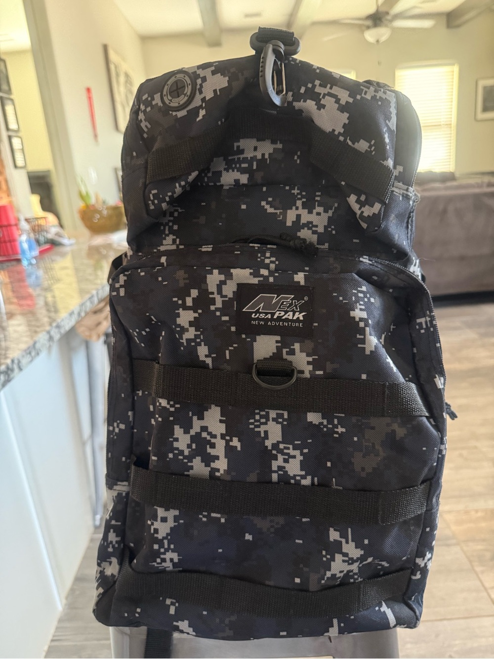 Black Digital Camo Tactical Backpack